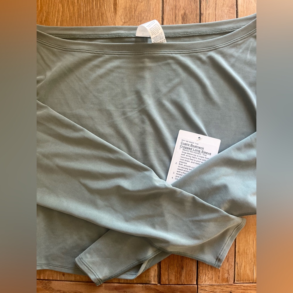 Lululemon cupro boat neck cropped long sleeve
